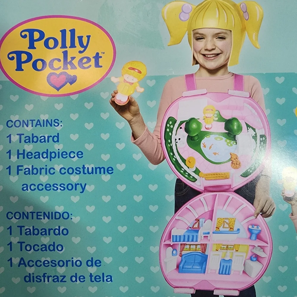 3 Pc POLLY POCKET Halloween Costume Girls One Size